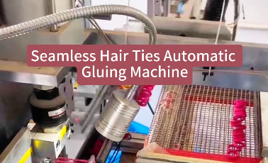 Seamless hair ties automatic gluing machine